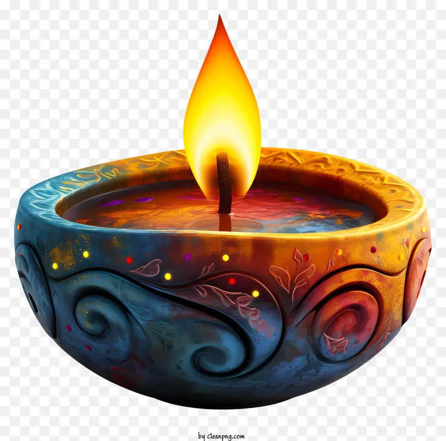 Lâmpada Diwali，Vela Decorativa PNG