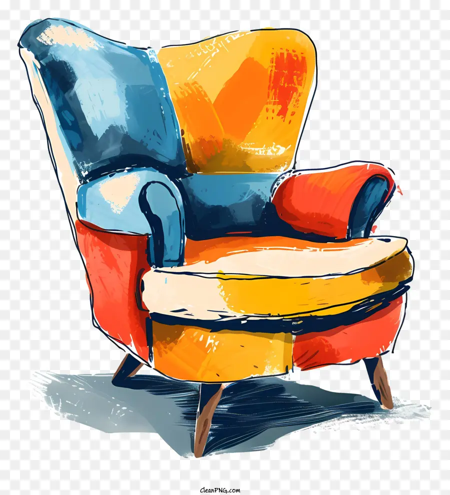 A Moderna Cadeira，Poltrona Colorida PNG