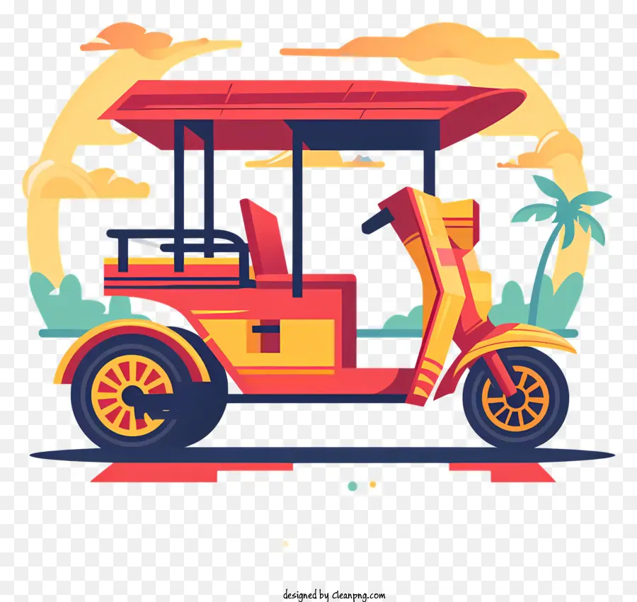 Auto Rickshaw，Retrosta De Riquixá De Automóvel PNG