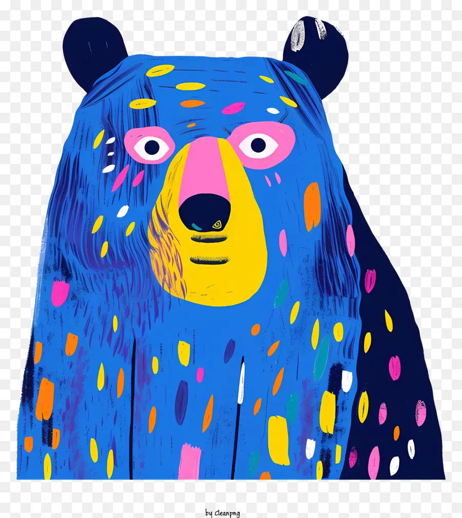 Urso Azul，Urso Colorido PNG