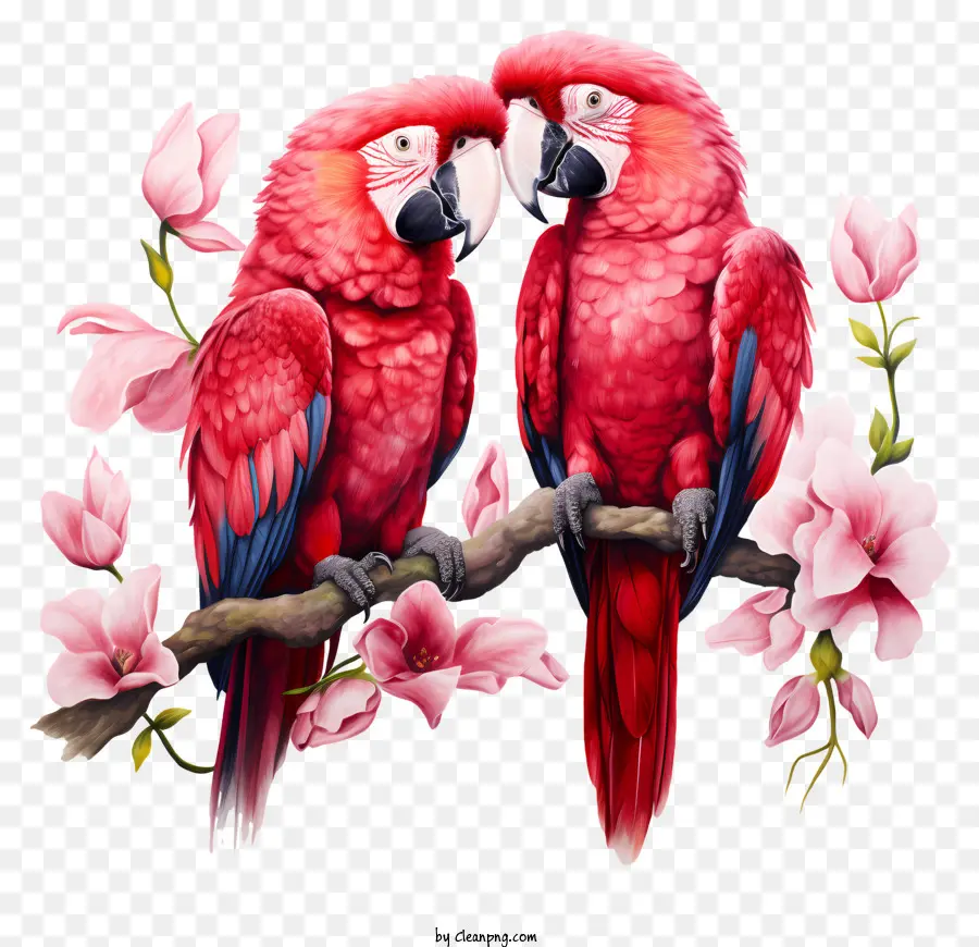 Papagaios De Namorados，Papagaios Vermelhos PNG