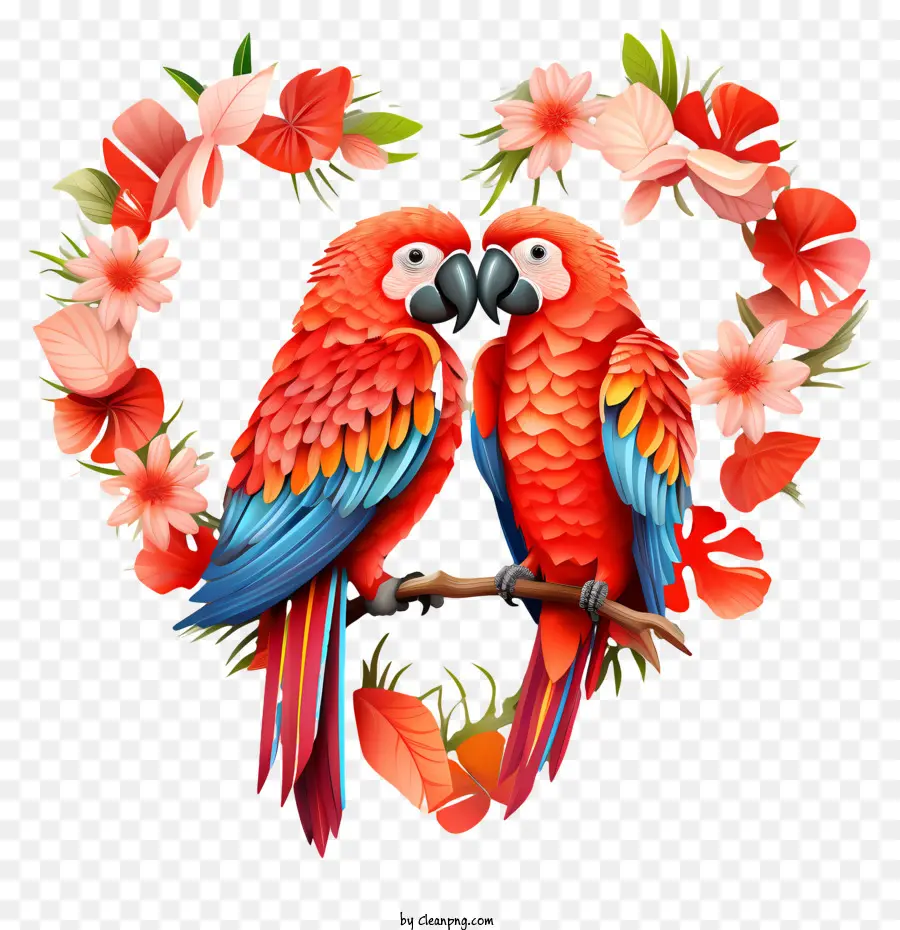 Papagaios De Namorados，Macaias Vermelhas PNG