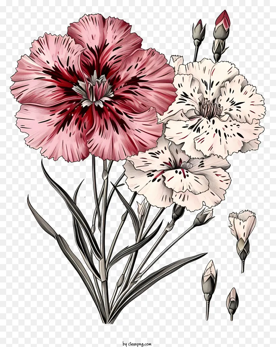 Flor De Dianthus Elegante E Elegante，Flor PNG