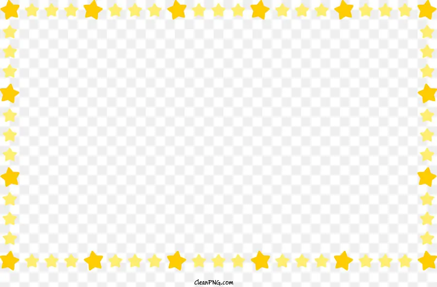 Moldura Simples，Estrelas Amarelas PNG