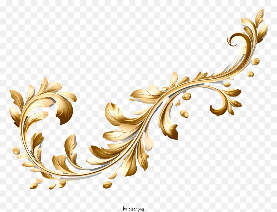 Moldura Barroca Vintage，Ornamento Dourado PNG