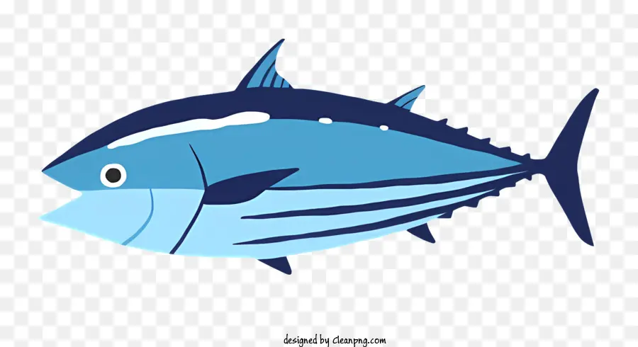 Peixe，Atum Listrado Azul E Branco PNG