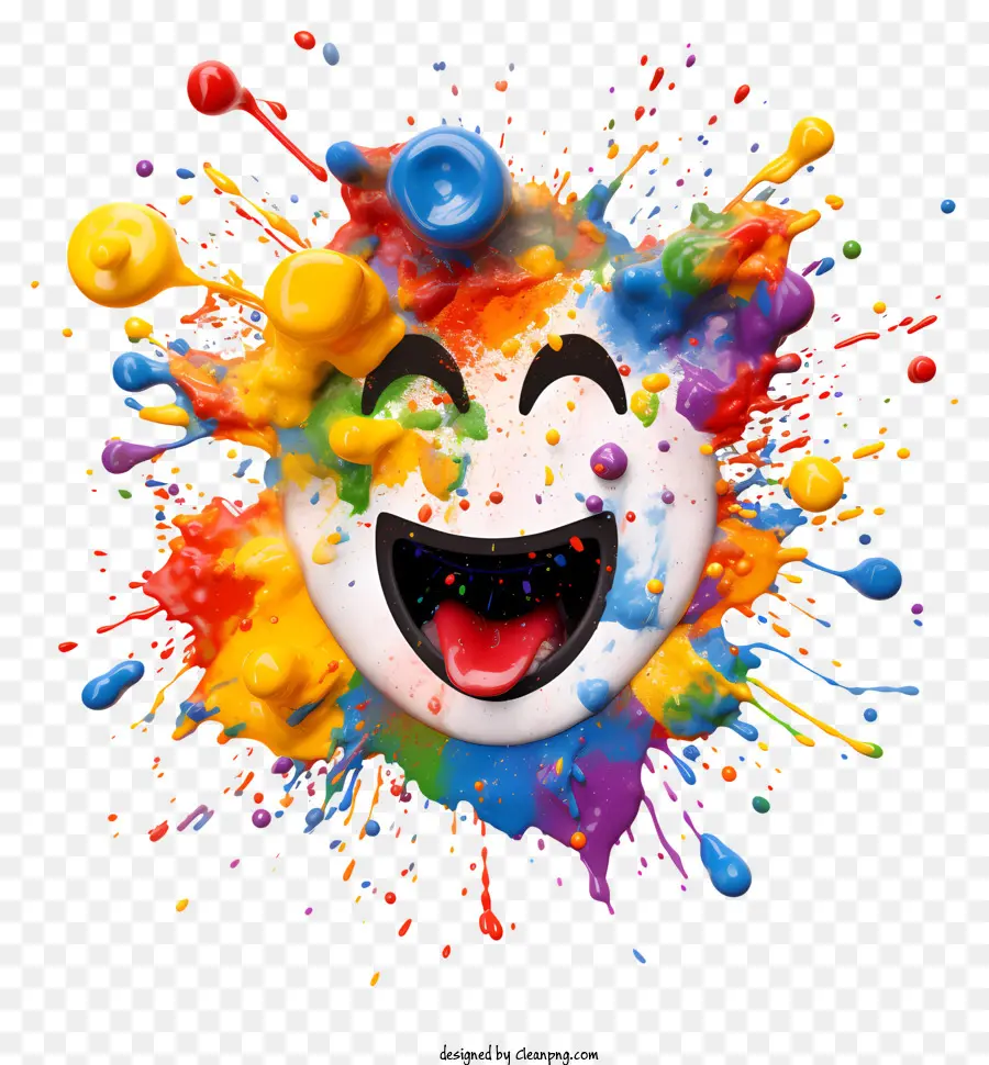 Holi，Smiley Face PNG