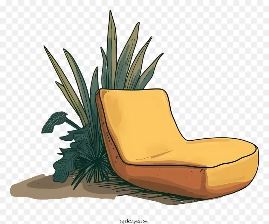 A Moderna Cadeira，Cadeira De Saco De Feijão Amarelo PNG
