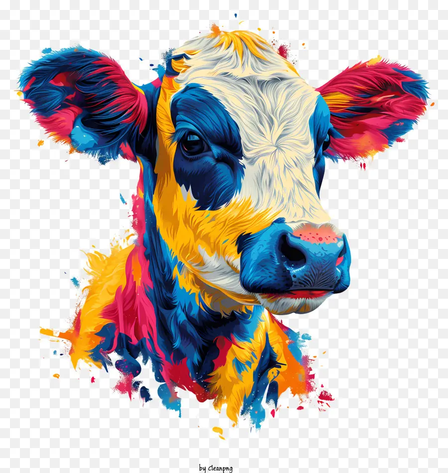 Cabeça De Vaca，Vaca Azul E Roxa PNG