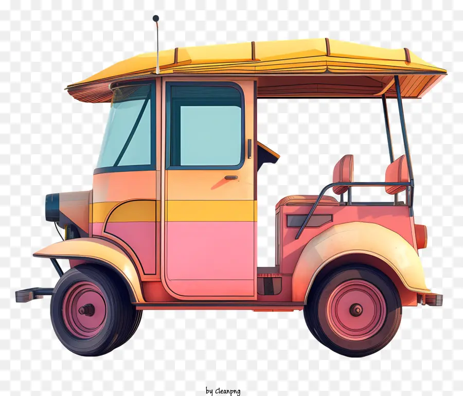 Auto Rickshaw，Carro De Rosa PNG