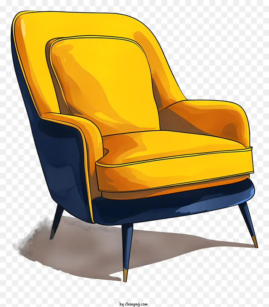 A Moderna Cadeira，Amarelo Poltrona PNG