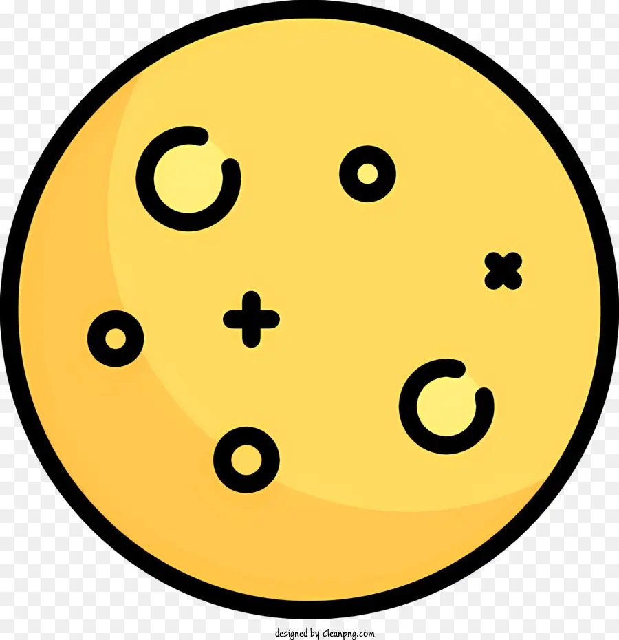 Lua Cheia，Biscoito Amarelo PNG