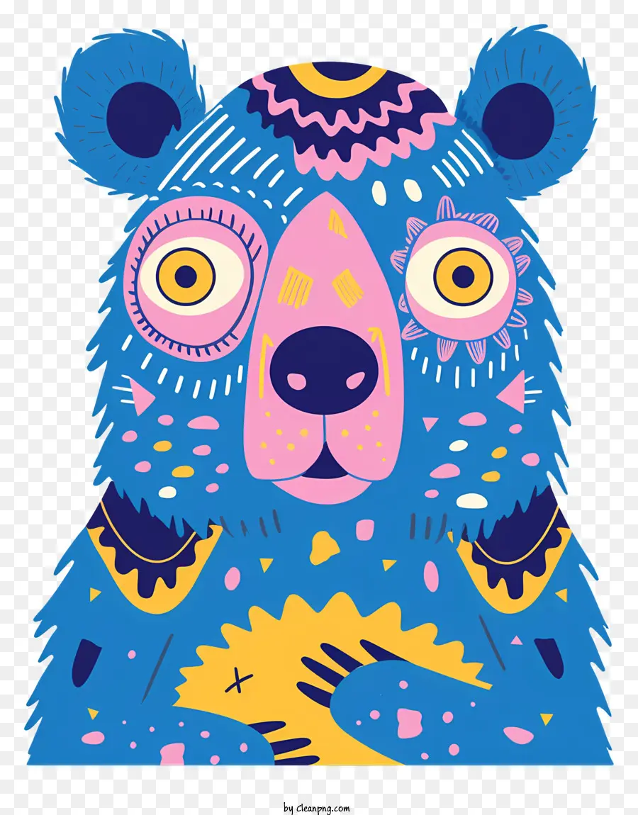 Urso Azul，Colorido PNG