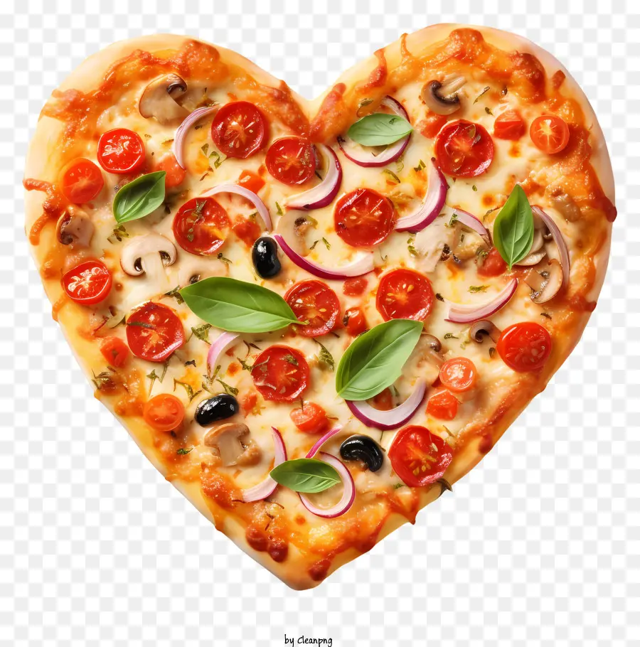 Valentine Pizza，Pizza Em Forma De Coração PNG