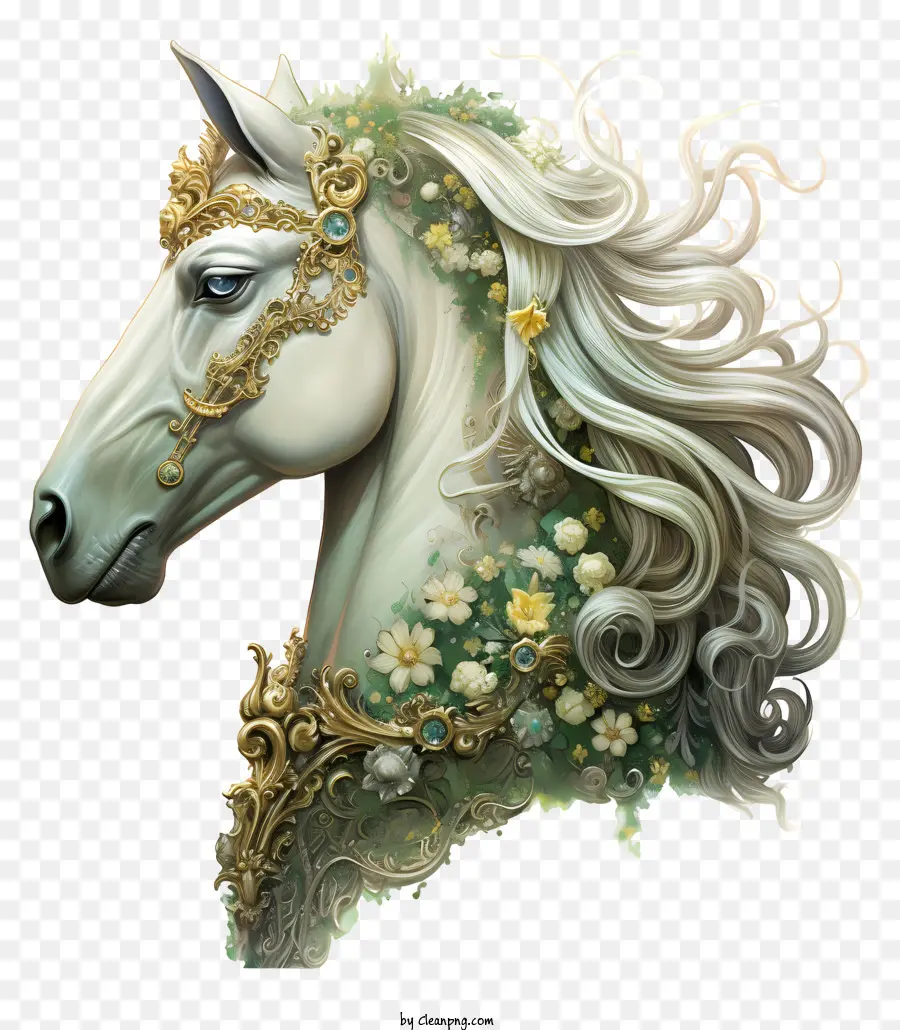 São Patrick Unicorn，Cavalo Branco PNG