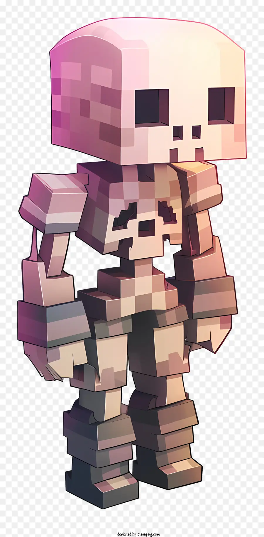 Minecraft，Esqueleto De Pixels PNG