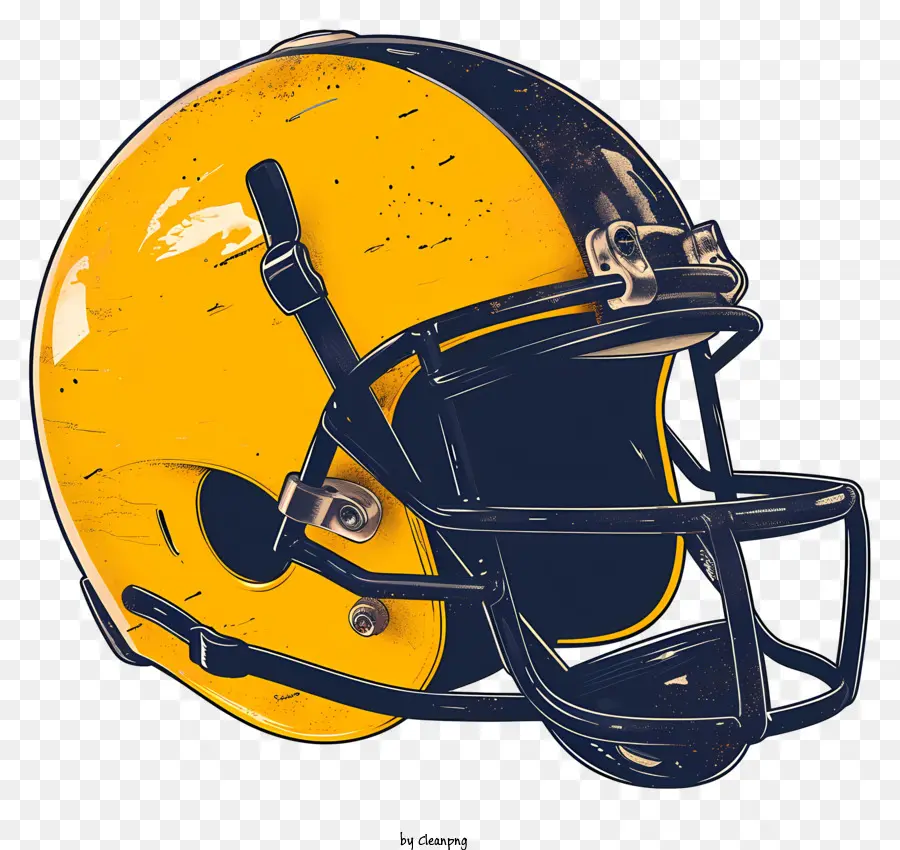 Capacete De Futebol，Capacete Preto E Amarelo PNG