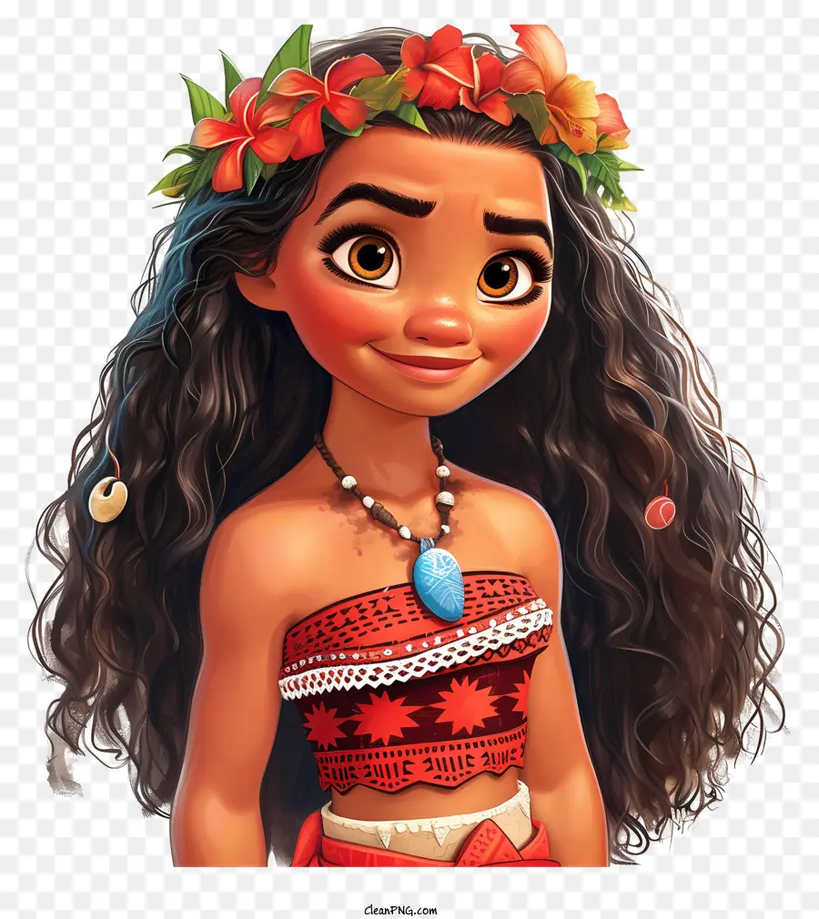 Moana，Vestido Havaiano PNG