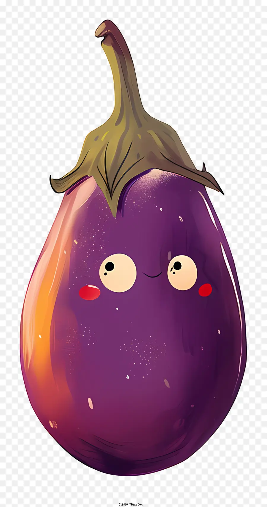 Cartoon Berinjela，Emoji De Berinjela Sorridente PNG