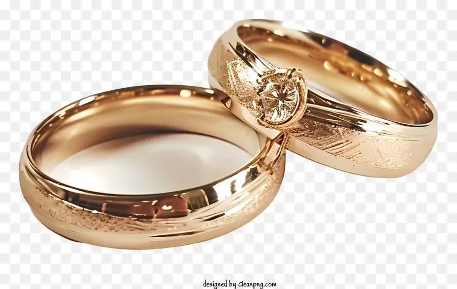 Alianças De Casamento，Alianças De Casamento De Ouro PNG