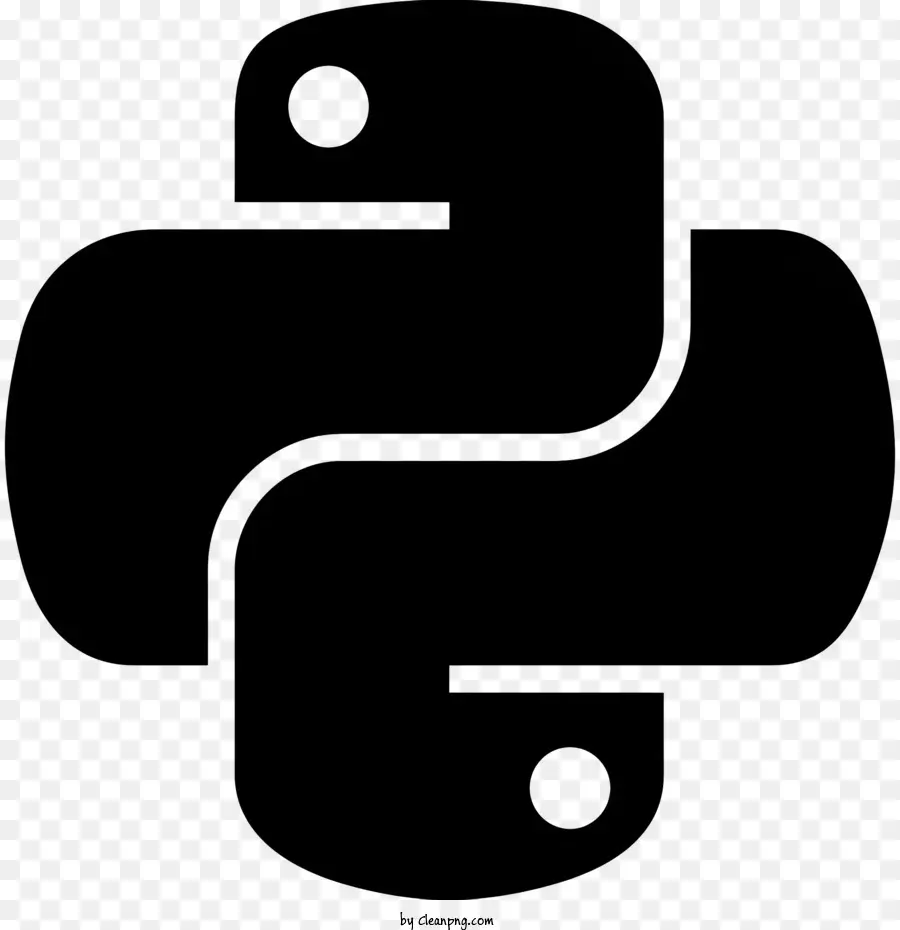 Python Logotipo，Black Background PNG