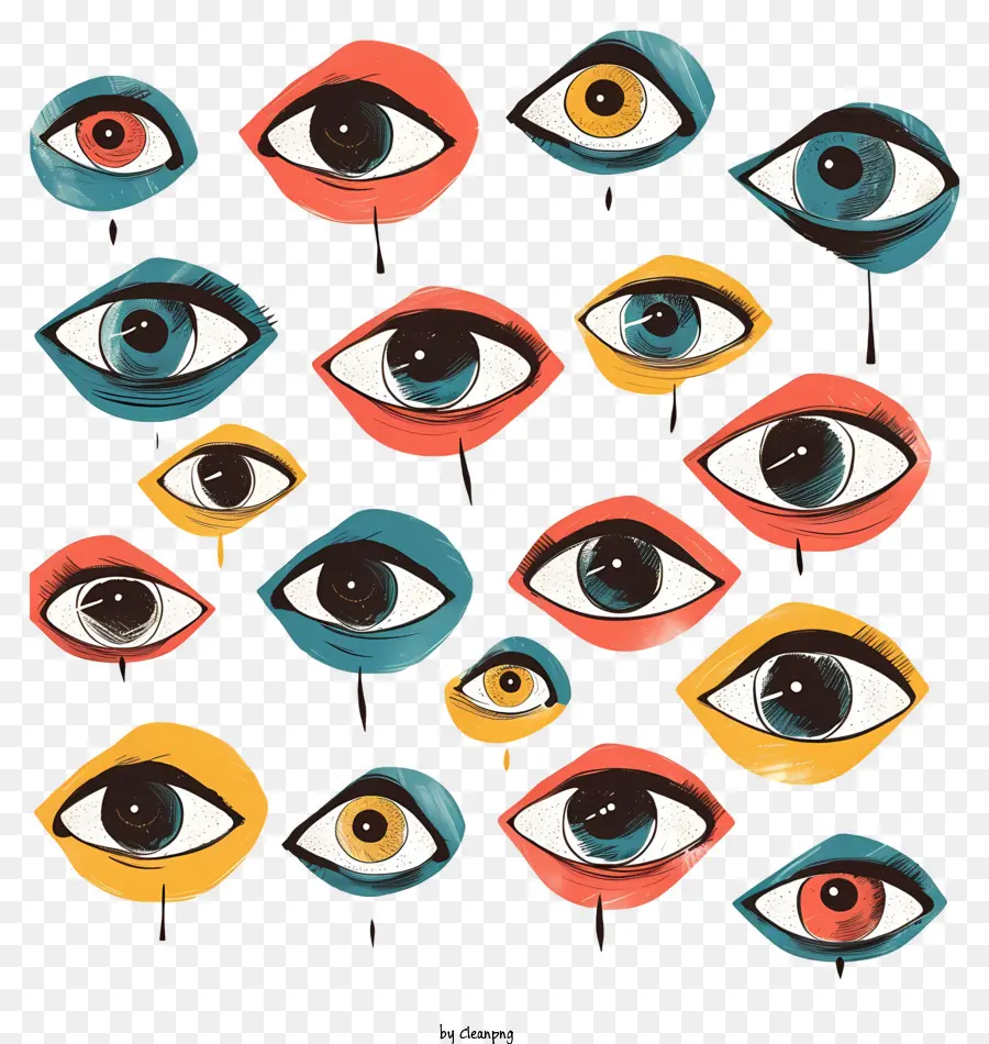 Googly Dos Olhos，Olhos Coloridos PNG