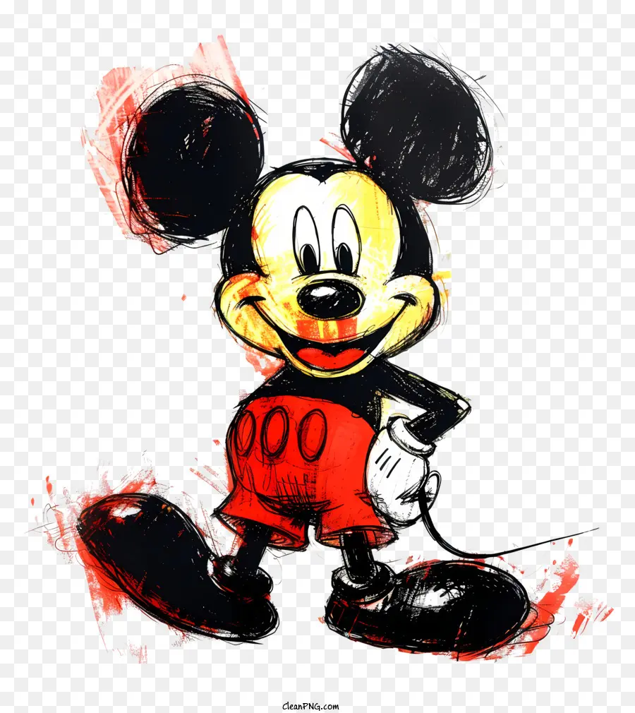 Mickey Mouse，Shorts Vermelho PNG