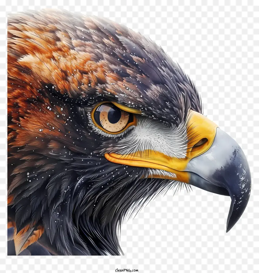 A águia De Cabeça，Bico Amarelo PNG