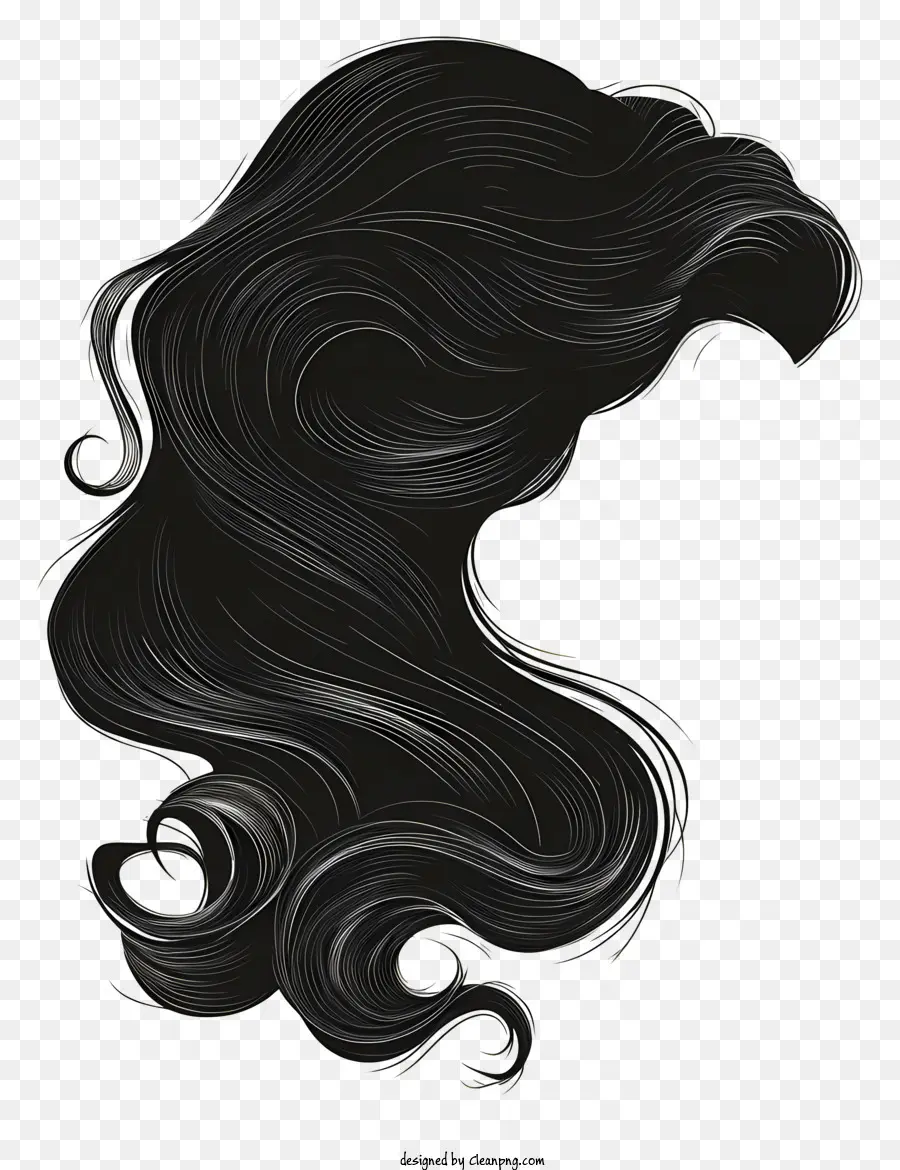 Peruca，Cabelo Preto PNG