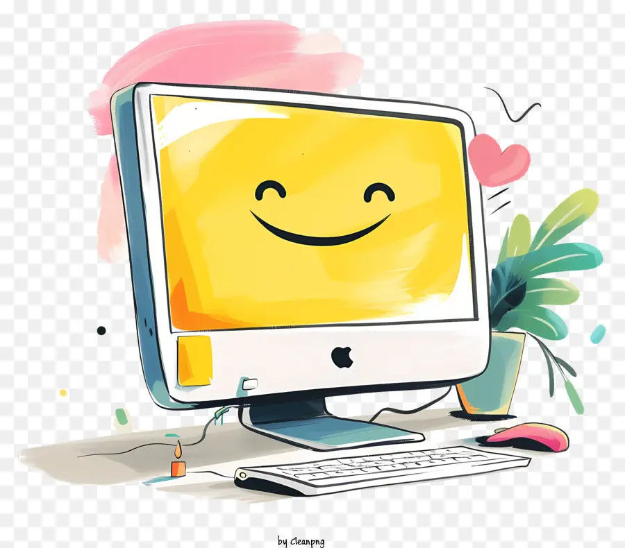 Monitor De Computador，Smiley PNG
