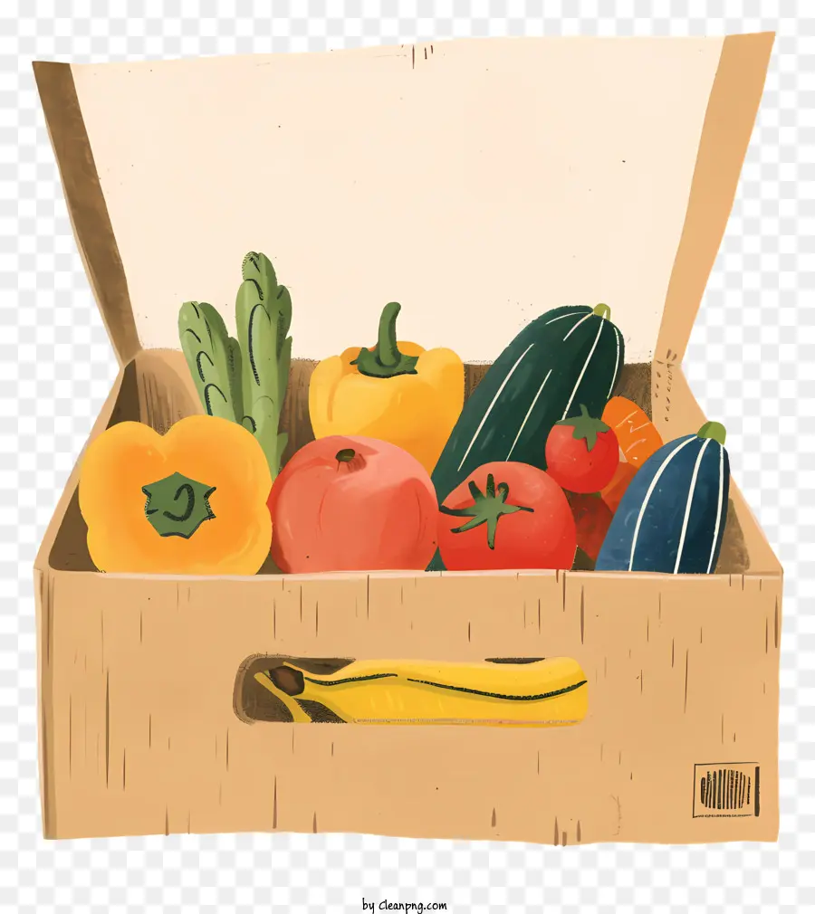 Vegetais Caixa，Cardboard Box PNG