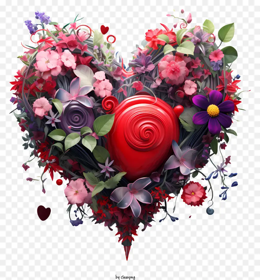 Flores De Coração，Flor Do Coração PNG