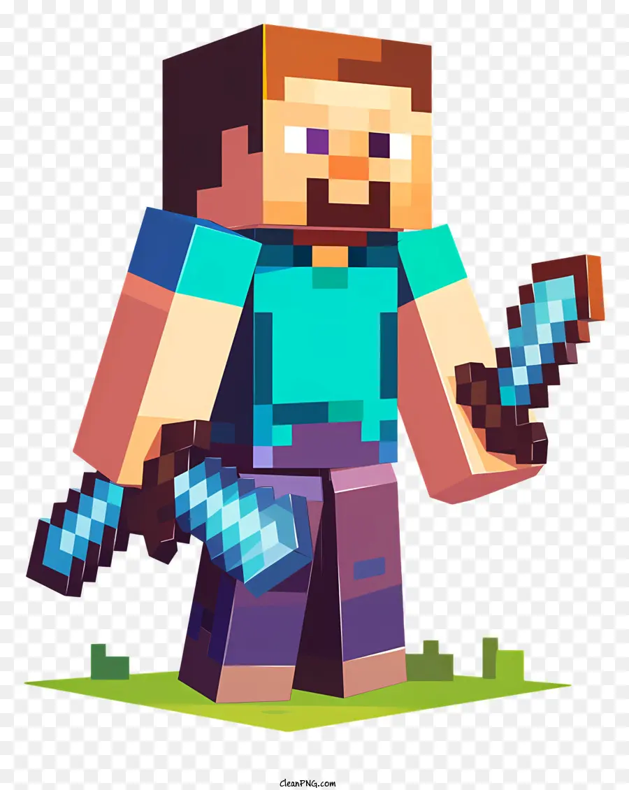 Minecraft Steve，Facas PNG