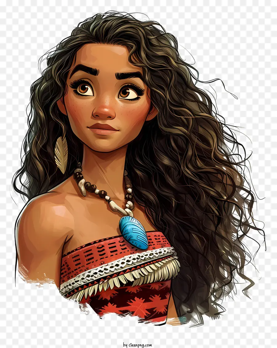 Moana，Olhar Intenso PNG
