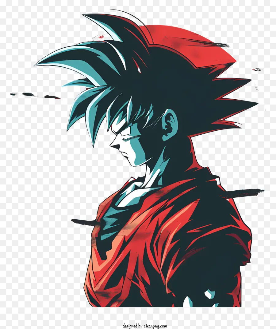 Goku，Camisa Vermelha PNG