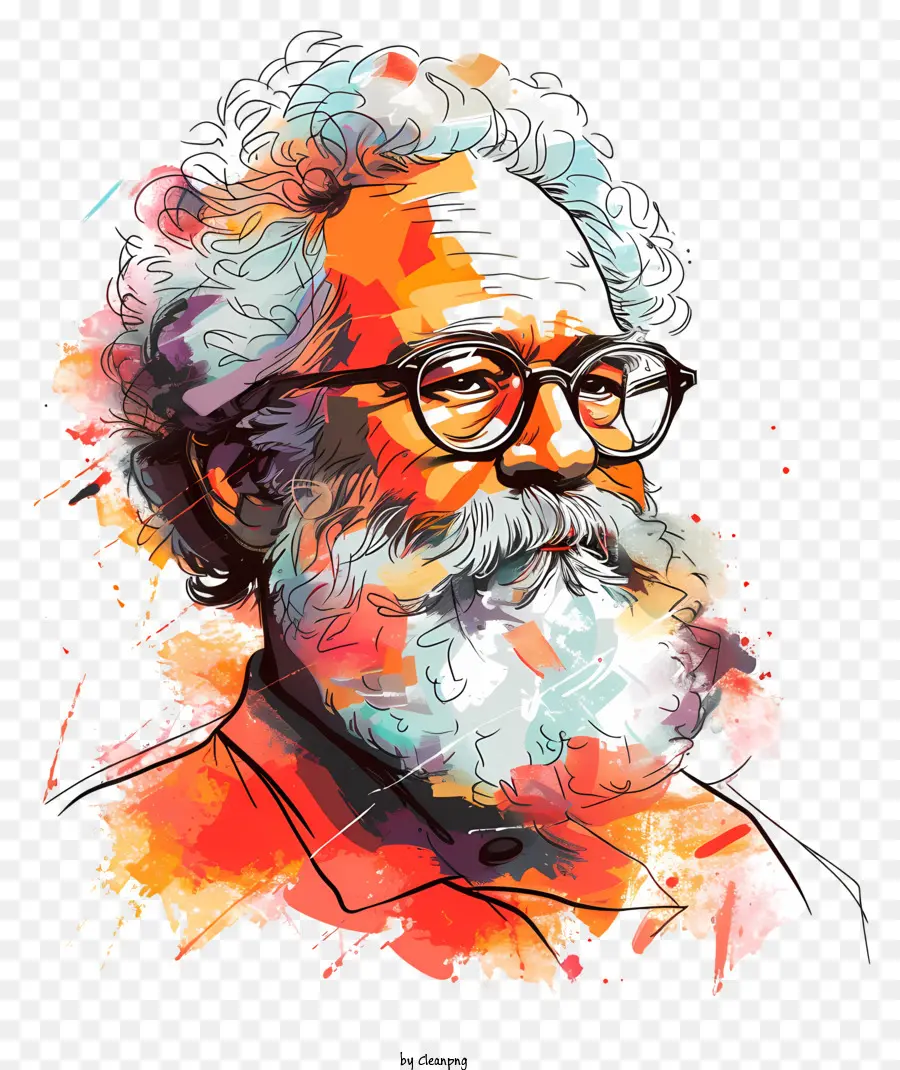 Karl Marx，óculos PNG
