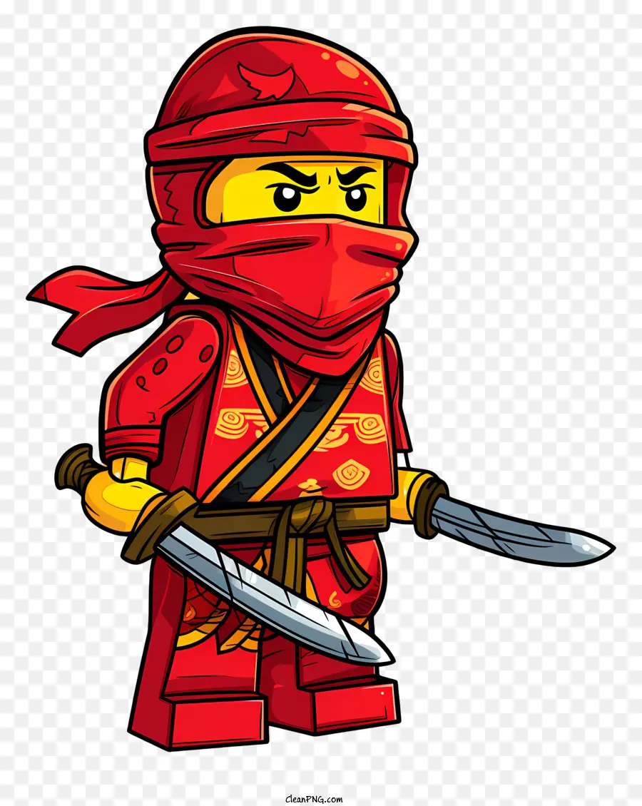 Ninja Vermelho，Espada PNG