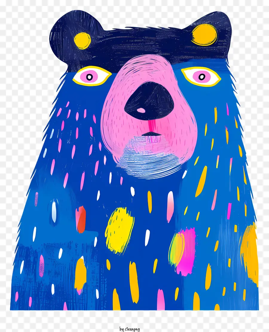Urso Azul，Urso De Pintura PNG