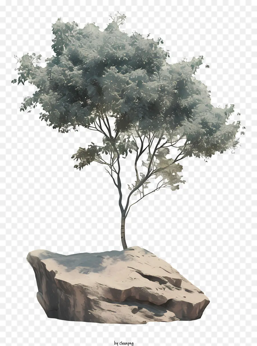 árvore，Rock PNG
