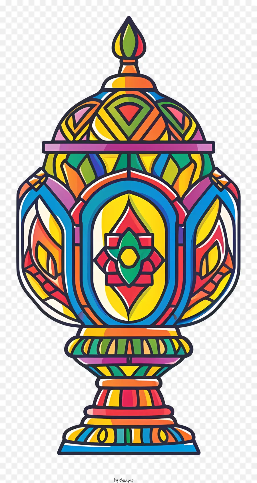 Islâmica Lâmpada，Desenho Colorido PNG