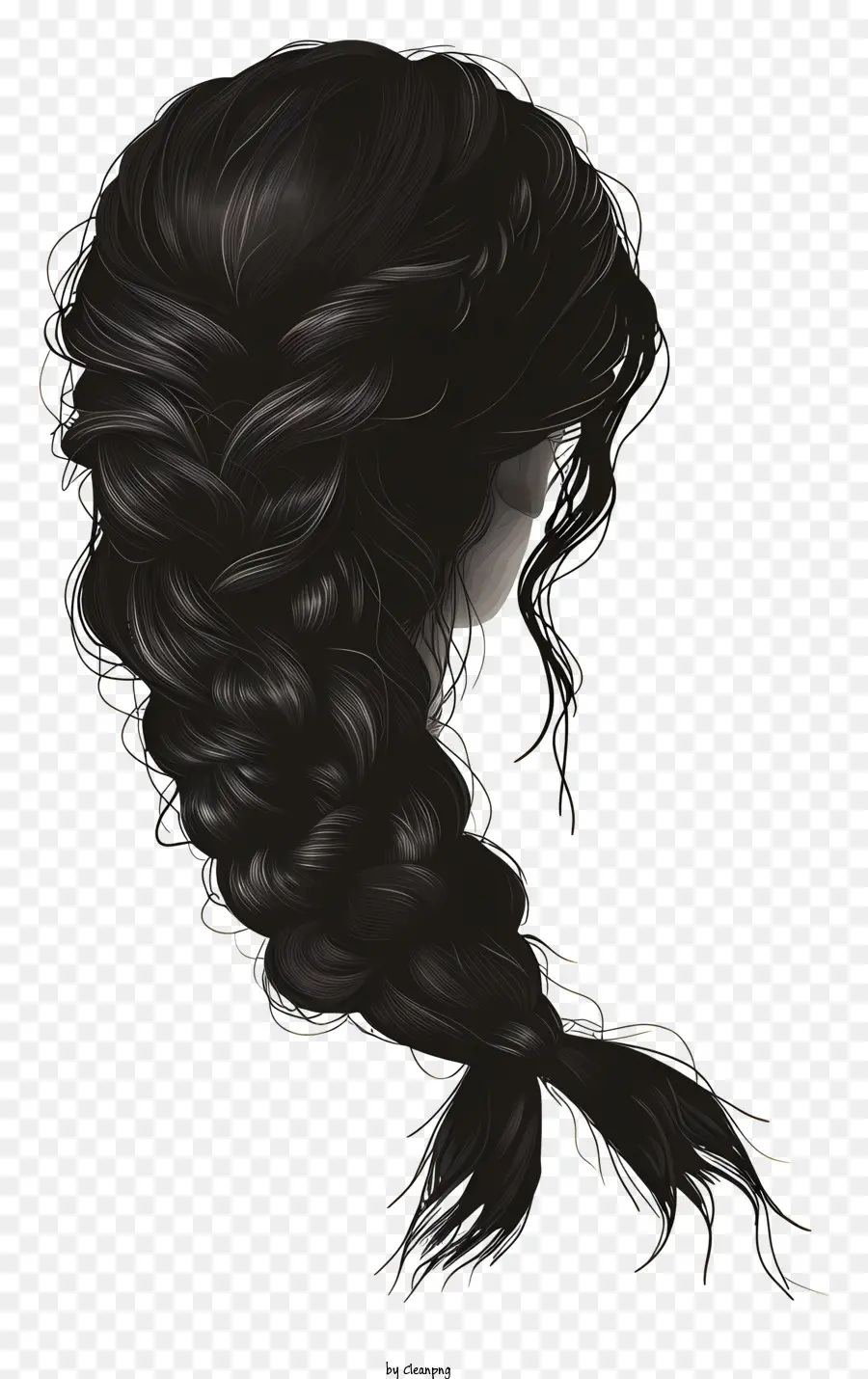 Peruca De Cabelo Trançado，Cabelos Longos PNG