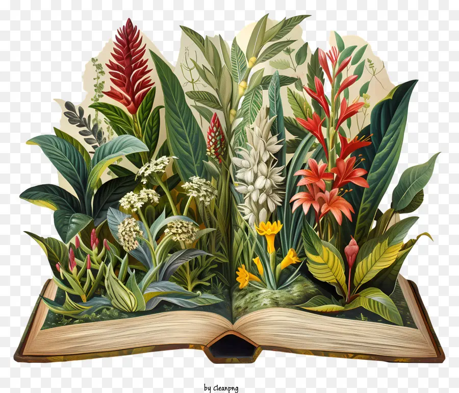 Livro Aberto，Identificação De Flores PNG