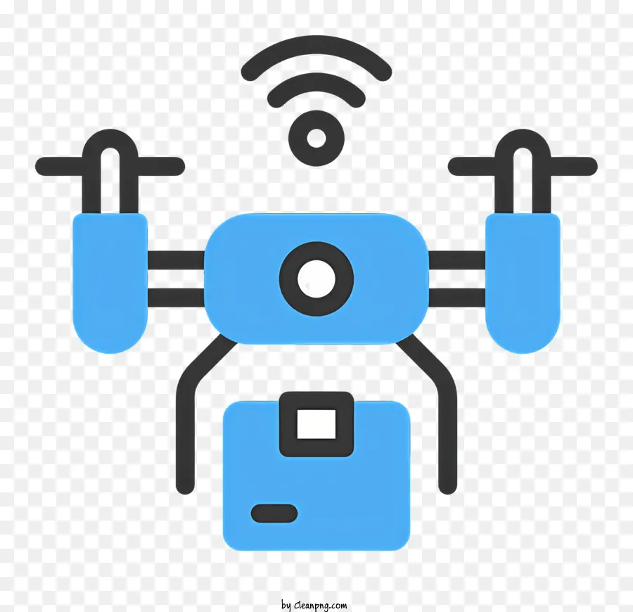 Entrega De Drones，Robô Azul PNG