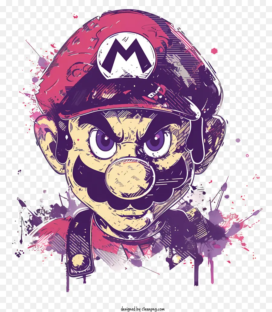 Mario，Pintura De Retrato PNG