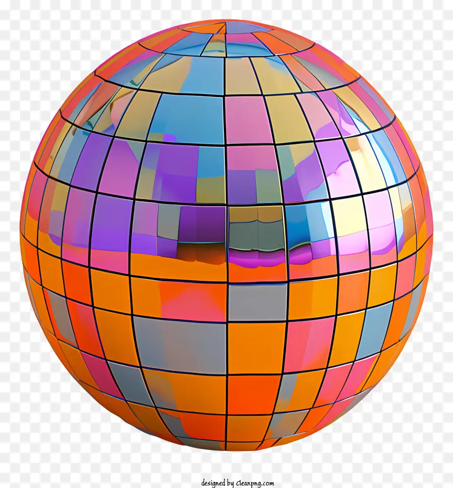 Bola De Discoteca，Arco íris Bola PNG