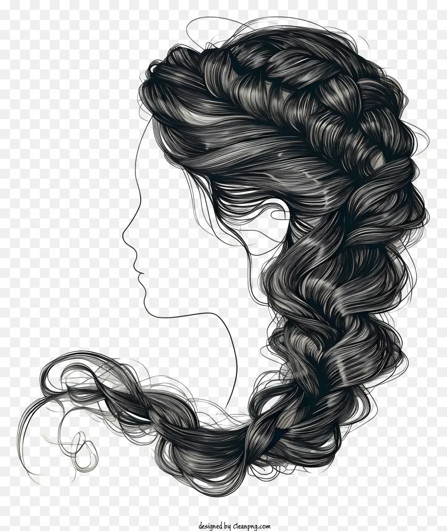 Peruca De Cabelo Trançado，Mulher PNG