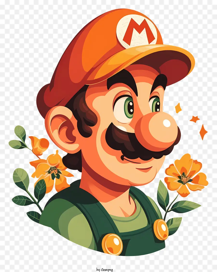 Mario，Homem Em Avental Laranja PNG