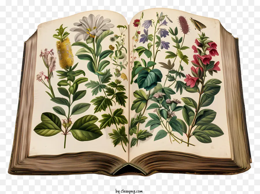 Livro Aberto，Livro Botânico PNG
