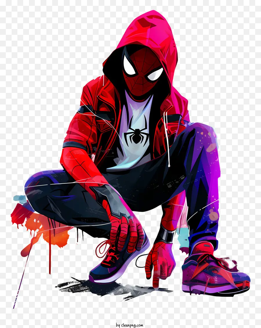Spider Man，Homem Em Roupas Vermelhas E Pretas PNG