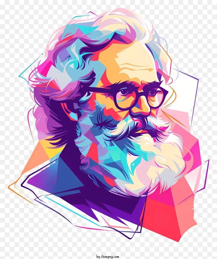 Karl Marx，Homem Barbudo PNG